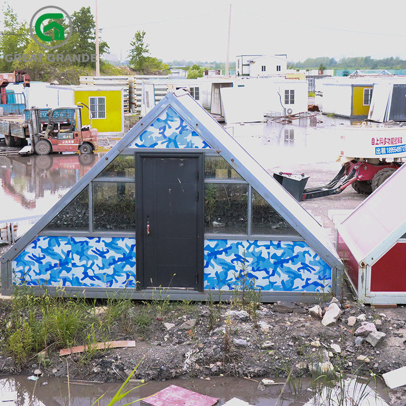 Beweglicher Dreieck-faltbarer Bürocontainer-Farboptionaler Hauptstandort-kampierender Anlagen-Stahl