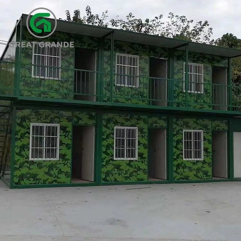 Tragbarer modularer Haus-vorfabriziertbehälter-Stahlbaubüro-Behälter für das Armee-Kampieren