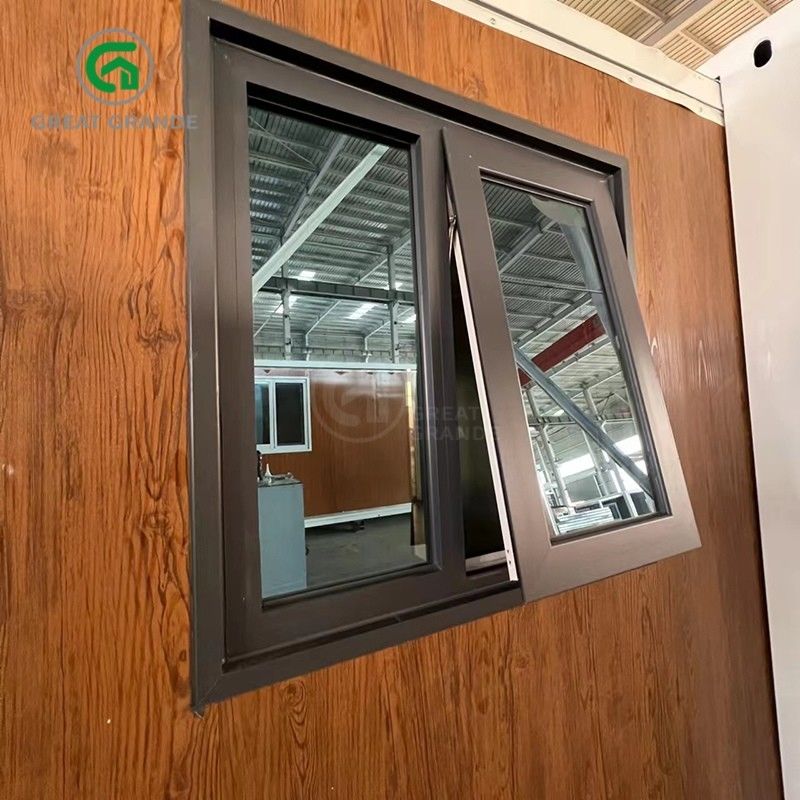 20ft Klappkleine Häuser Hersteller Braun Glas Tür zehn Minuten bauen galvanisierten Stahlrahmen