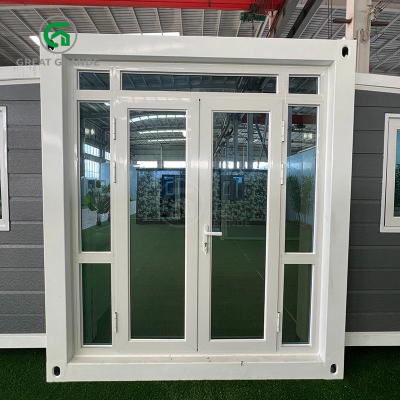 40 Fuß erweiterbarer Container Shelter Weißer Rahmen Graue Wandplatte Brücke Aluminium Tür