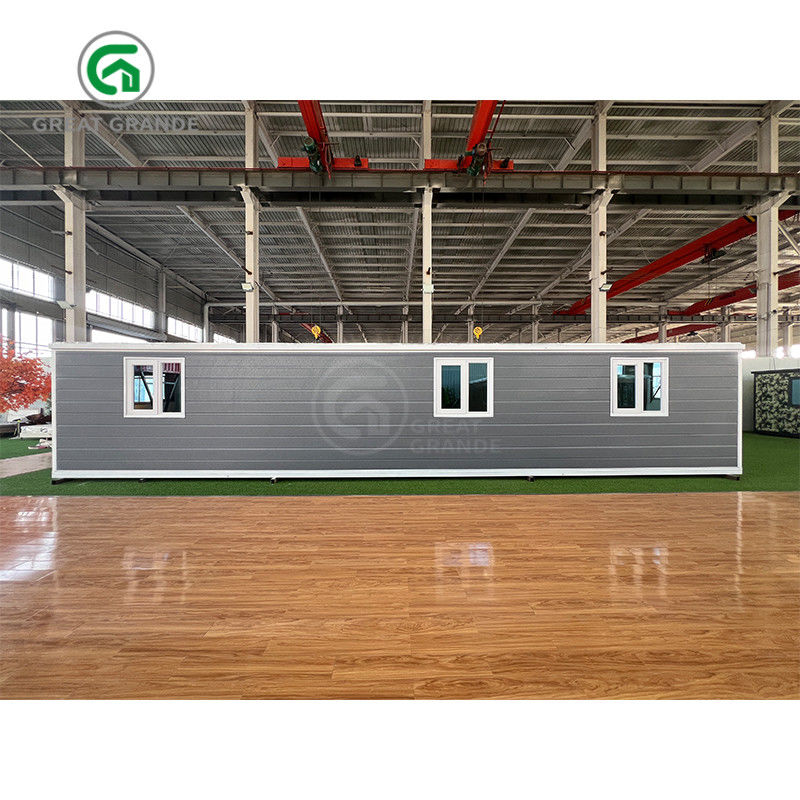 40 Fuß erweiterbarer Container Shelter Weißer Rahmen Graue Wandplatte Brücke Aluminium Tür