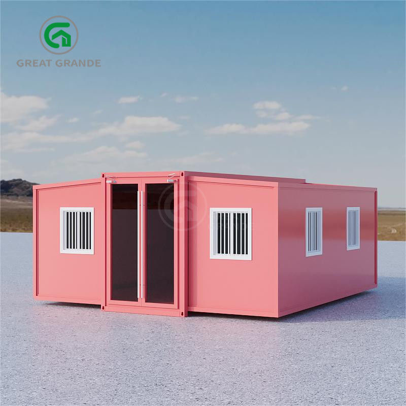 5600 mm * 6300 mm * 2250 mm Innenraum 2 Schlafzimmer Prefab Container Häuser mit Toilette