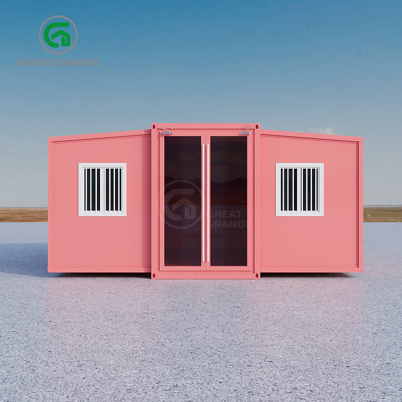 5600 mm * 6300 mm * 2250 mm Innenraum 2 Schlafzimmer Prefab Container Häuser mit Toilette