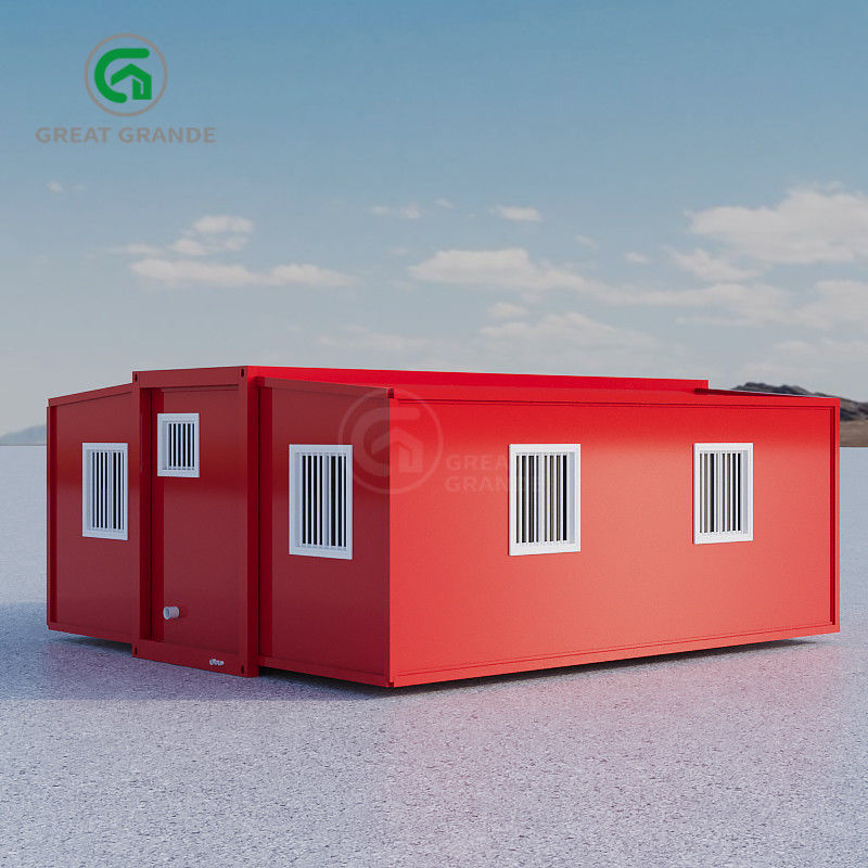 Einfache Installation Erweiterbares Prefab Haus mit Bambus-Plywood-Boden und Dusch-Fitting