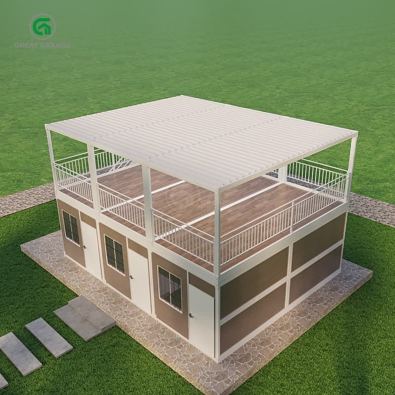 Bodendruck 2,0 KN/m2 Portable Container House mit individualisierbarem Außendesign