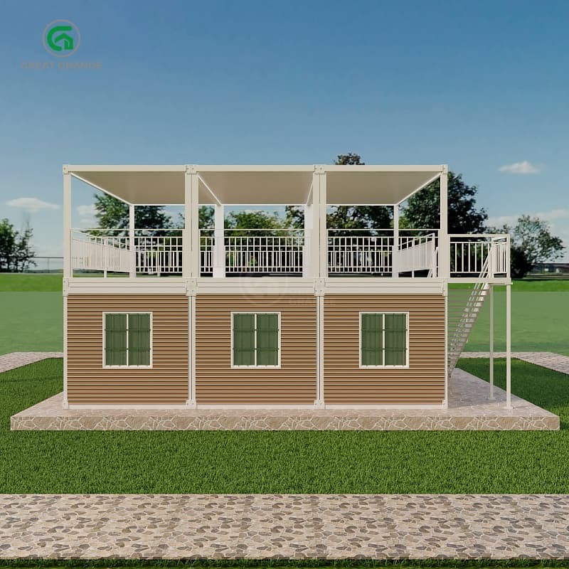 Klappbares Containerhaus mit hoher Präzision Druck Boden Druck 2,0 KN/m2 Sanitärsystem Toilette/Waschbecken/Dusche